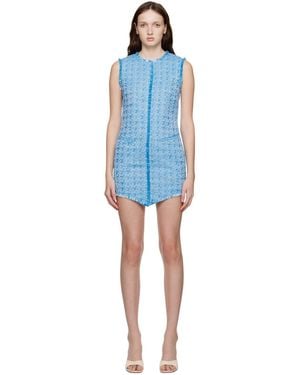 STAUD Blue Crystal Minidress - Black