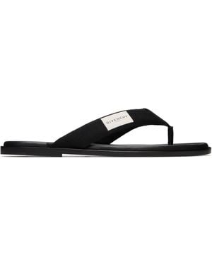 Givenchy Bay' Grosgrain & Leather Flip-Flops - Black