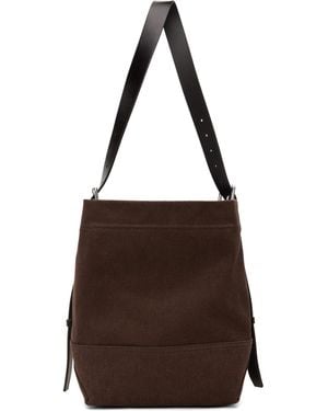 Lemaire Small Belted Heavy Canvas Tote Bag - Brown