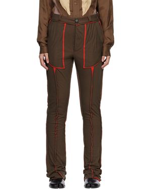 Edward Cuming Raw Edge Lounge Trousers - Brown