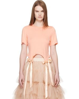 Simone Rocha Bow Tail Easy T-Shirt - Pink