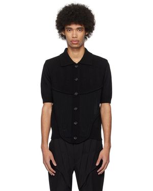 トップス JUNTAE KIM two-tone corset cardigan JUNTAE KIM two-tone