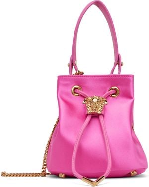 Versace 'La Medusa' Satin Mini Bucket Bag - Pink