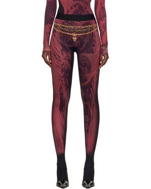 Marine Serre Wet Nuisette Printed Jersey Leggings - Red