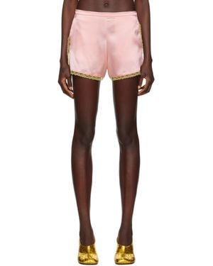 Dries Van Noten ピンク シルク ミニ ショートパンツ - マルチカラー