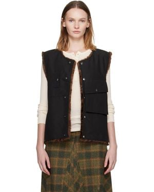 ANDERSSON BELL Collarless Pocket Vest - Black