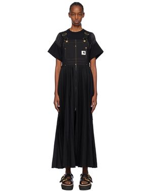Sacai Carhartt Wipエディション マキシワンピース - ブラック
