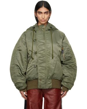 Doublet Insulated Petal Mouth Bomber Jacket - Green