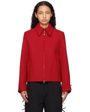 Sandy Liang Khaki Annecy Jacket in Black | Lyst