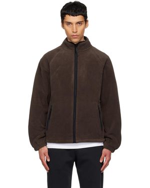 Skims Arctic Fleece Relaxed Zip Up Jacket - Black