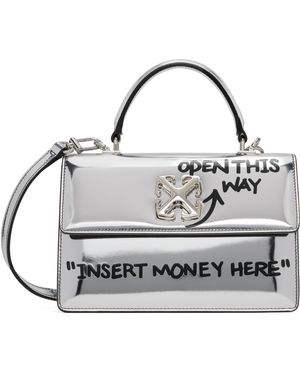 Off-White c/o Virgil Abloh シルバー Jitney 1.4 Quote トップハンドル バッグ - メタリック