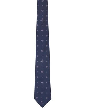 Vivienne Westwood Cravate De 8,5 Cm De Largeur Bleu Marine En Soie