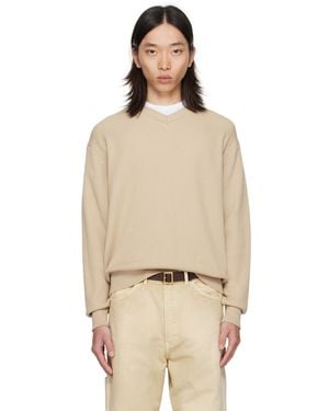 vowels V-Neck Jumper - Natural