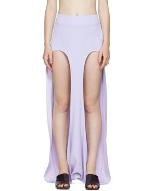 Dion Lee パープル アーチ ロングライン マキシスカート - マルチカラー