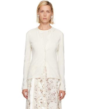 Simone Rocha Off- Pointelle Cardigan - White
