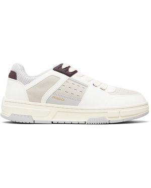 HUGO Off- Mesh & Faux-Leather Trainers - Black