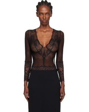 Yasmine Eslami Tina Long Sleeve Bodysuit - Black