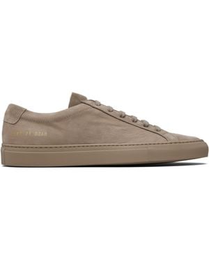 Common Projects Taupe Nubuck Achilles Trainers - Black