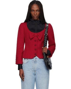 Valentino Tweed Jacket - Red