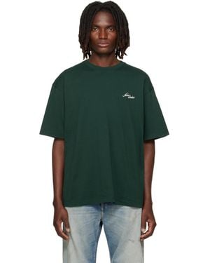 Acne Studios Embroidered-Logo T-Shirt - Green