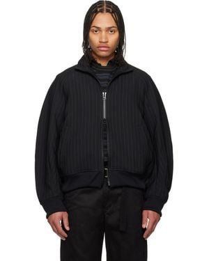 Sacai Matelasse Twill Jacket - Black