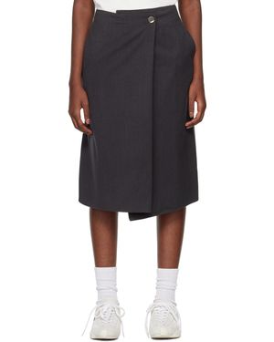 Adererror Jupe Midi Product. 63 Grise - Noir