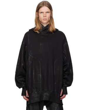 Julius Coated Ilium Hoodie - Black