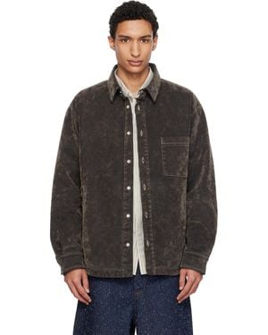 Jacquemus Khaki 'The Boulanger' Denim Shirt - Black