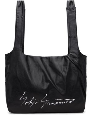 Yohji Yamamoto ブラック Infinite シグネチャ トートバッグ