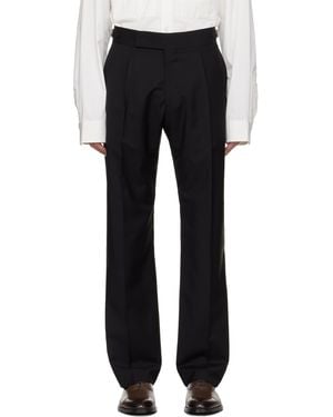 Paul Smith Single-Pleat Wool-Mohair Evening Pants - Black