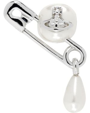Vivienne Westwood Claude Single Stud Earring - White