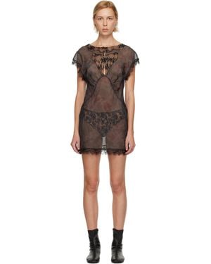 Collina Strada Waterlily Minidress - Black