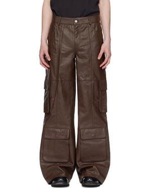 DEADWOOD Ssense限定 ブラウン Prance レザーパンツ