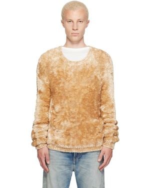 Marine Serre Wild Fluffy Knit Crewneck Jumper - Natural