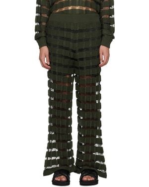 Isa Boulder Ssense Exclusive Khaki Trousers - Black
