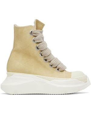 Rick Owens Hollywood Jumbo Laces Abstract Sneak Trainers - Natural