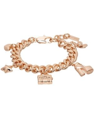 Marc Jacobs ローズゴールド The Mini Icon Charm ブレスレット - ブラック