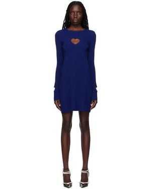 Mach & Mach Navy Heart Minidress - Blue