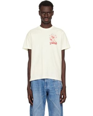 Ganni Off- Celestial Poster Relaxed T-Shirt - Black