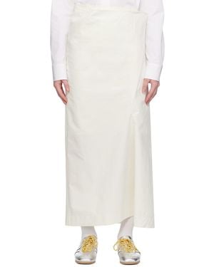 Commission Panelled Midi Skirt - White