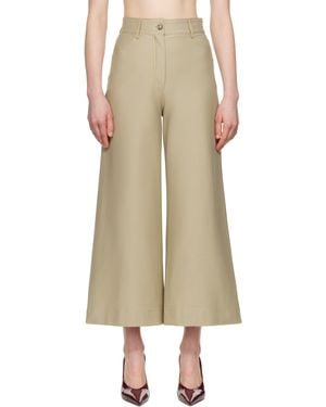 MM by Max Mara ブラウン Fausto トラウザーズ - ナチュラル