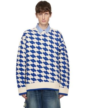 Adererror White & Blue Tenit Jumper