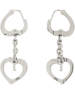 Marc Jacobs Heart Handcuff Earrings - Metallic