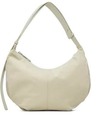 NOTHING WRITTEN Sac Porté Épaule Ht Blanc Cassé En Nylon - Métallisé