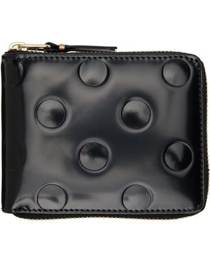 Comme des Garçons Dots Embossed Leather Wallet - Black