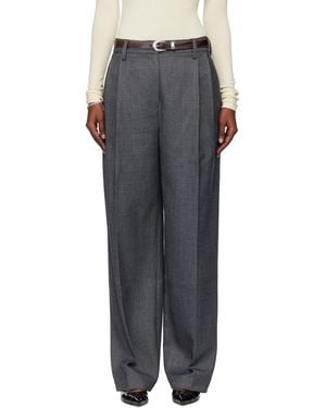Tonywack Pleated Wool Tailored Pants - Black