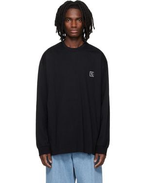 WOOYOUNGMI Long-Sleeve Back Logo T-Shirt - Black