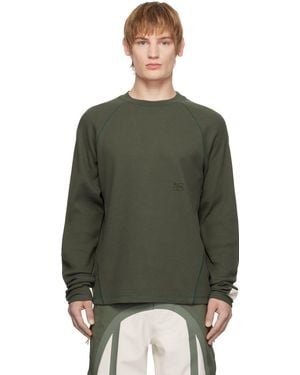 RCOS Khaki Waffle Knit Ls T-Shirt - Green