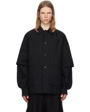 Juun.J Dual Sleeve Work Shirt - Black