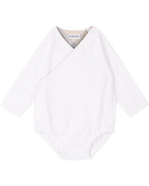 Burberry ベビー｜ホワイト ボディスーツ＆スタイ セット